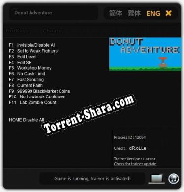 Donut Adventure: ТРЕЙНЕР И ЧИТЫ (V1.0.35)
