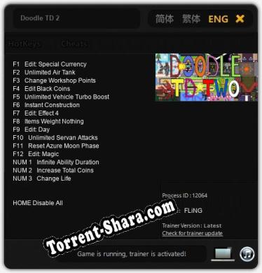 Doodle TD 2: Трейнер +15 [v1.9]