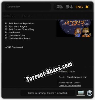 Трейнер для Doomsday [v1.0.7]
