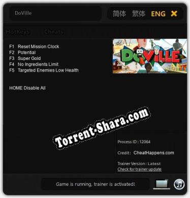 DoVille: Трейнер +5 [v1.2]