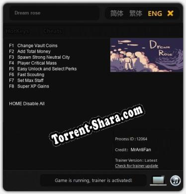 Dream rose: Трейнер +8 [v1.7]