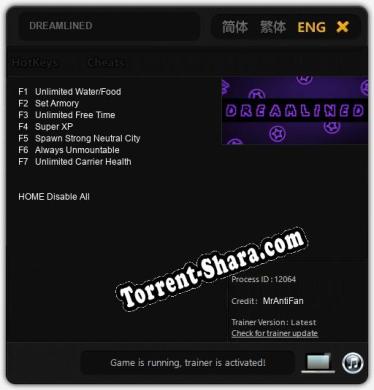 DREAMLINED: Трейнер +7 [v1.6]