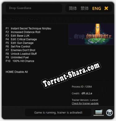 Drop Guardians: Трейнер +10 [v1.1]