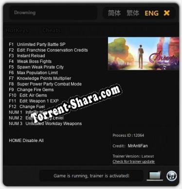 Drowning: Трейнер +15 [v1.7]