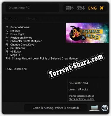 Drums Hero PC: Читы, Трейнер +10 [dR.oLLe]
