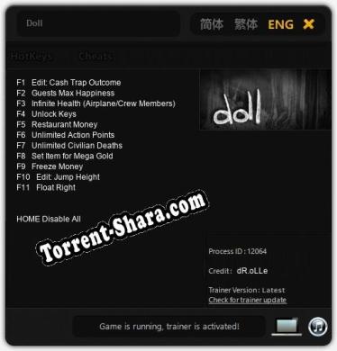 Трейнер для Doll [v1.0.5]