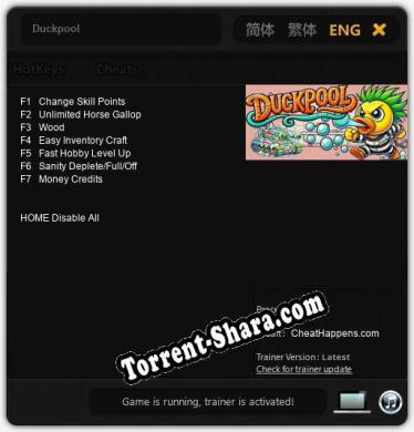 Duckpool: Трейнер +7 [v1.1]