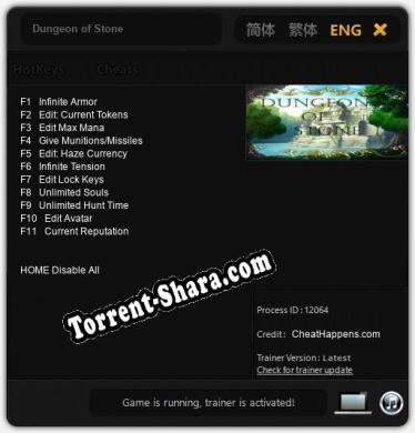 Dungeon of Stone: Трейнер +11 [v1.2]