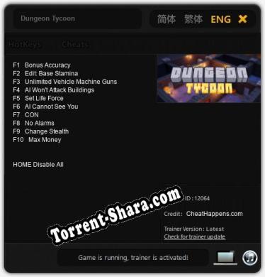 Dungeon Tycoon: Читы, Трейнер +10 [CheatHappens.com]