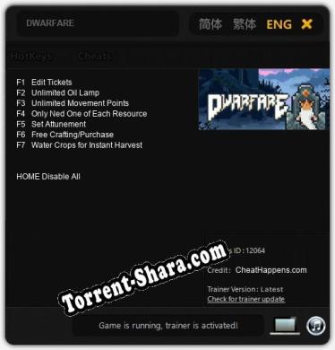 DWARFARE: Читы, Трейнер +7 [CheatHappens.com]