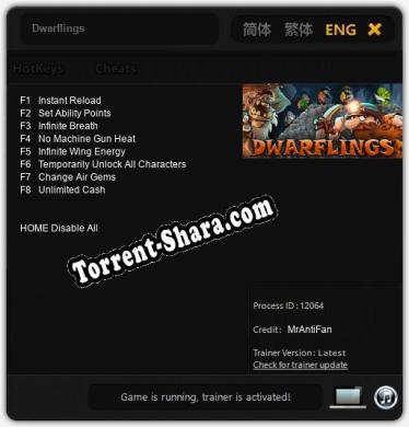 Dwarflings: ТРЕЙНЕР И ЧИТЫ (V1.0.45)