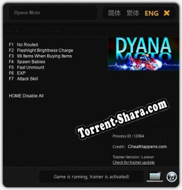 Трейнер для Dyana Moto [v1.0.1]