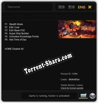 Трейнер для Dyscourse [v1.0.4]
