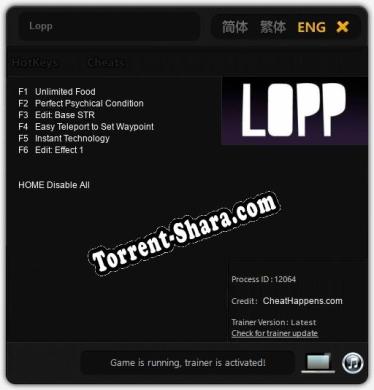 Lopp: Читы, Трейнер +6 [CheatHappens.com]