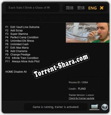 Each Sale I Drink a Glass of Water: ТРЕЙНЕР И ЧИТЫ (V1.0.33)