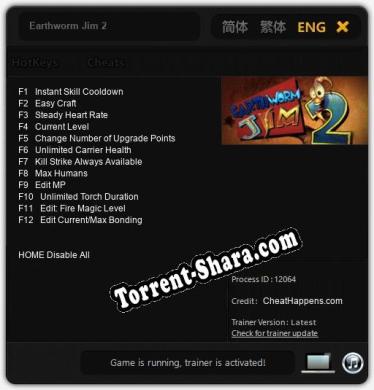 Earthworm Jim 2: Трейнер +12 [v1.8]