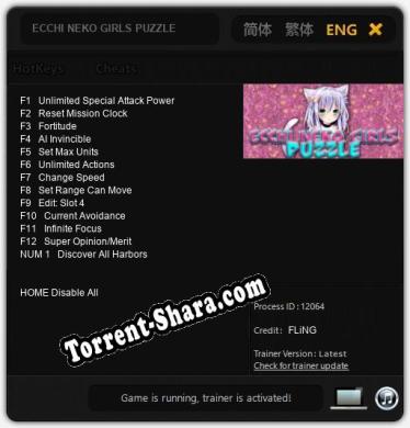 ECCHI NEKO GIRLS PUZZLE: ТРЕЙНЕР И ЧИТЫ (V1.0.71)