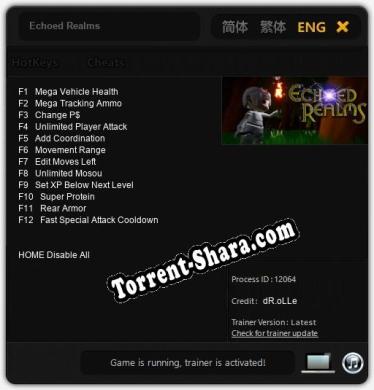 Трейнер для Echoed Realms [v1.0.6]