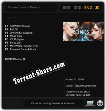 Echoes Cards of Destiny: Читы, Трейнер +8 [CheatHappens.com]