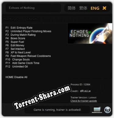 Echoes of Nothing: Читы, Трейнер +12 [dR.oLLe]