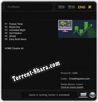 EcoNexus: ТРЕЙНЕР И ЧИТЫ (V1.0.11)