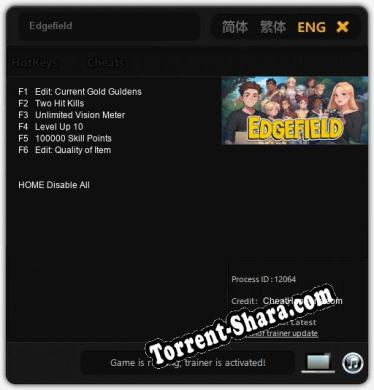 Edgefield: Читы, Трейнер +6 [CheatHappens.com]