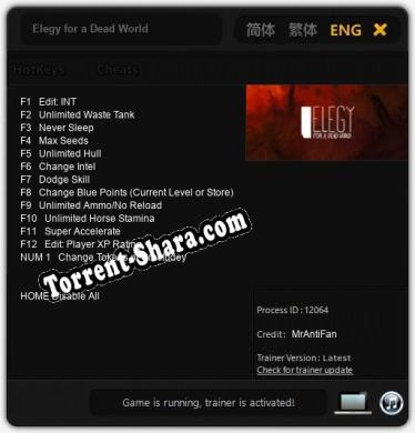 Elegy for a Dead World: Трейнер +13 [v1.6]