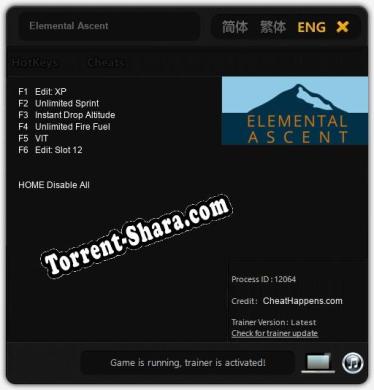 Elemental Ascent: ТРЕЙНЕР И ЧИТЫ (V1.0.25)