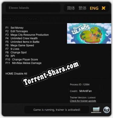 Eleven Islands: ТРЕЙНЕР И ЧИТЫ (V1.0.25)