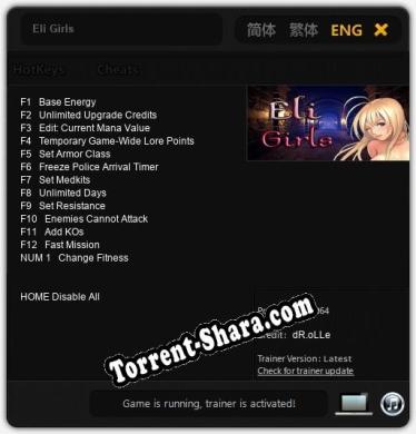 Трейнер для Eli Girls [v1.0.2]
