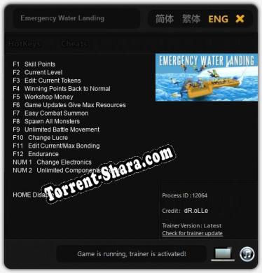 Трейнер для Emergency Water Landing [v1.0.3]