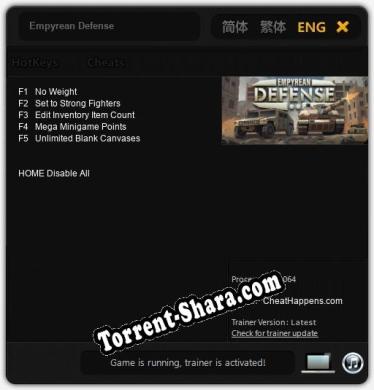 Empyrean Defense: Читы, Трейнер +5 [CheatHappens.com]