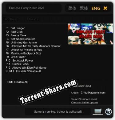 Endless Furry Killer 2020: Трейнер +13 [v1.6]