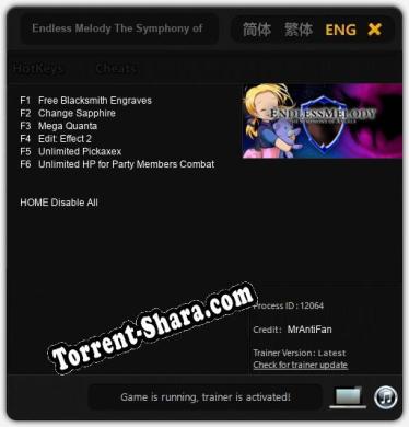 Endless Melody The Symphony of Angels: Читы, Трейнер +6 [MrAntiFan]