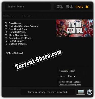Engine Eternal: ТРЕЙНЕР И ЧИТЫ (V1.0.41)