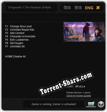 Enigmatis 3 The Shadow of Karkhala: Читы, Трейнер +7 [dR.oLLe]