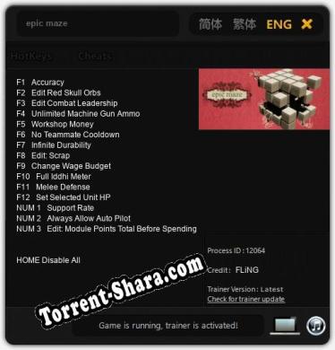 epic maze: Трейнер +15 [v1.2]