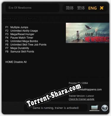 Трейнер для Era Of Newborns [v1.0.8]