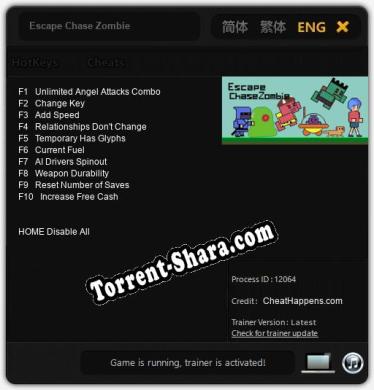 Escape Chase Zombie: ТРЕЙНЕР И ЧИТЫ (V1.0.28)