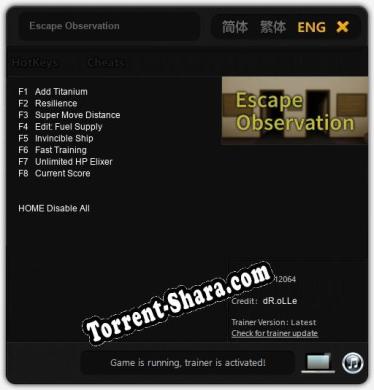 Escape Observation: Читы, Трейнер +8 [dR.oLLe]