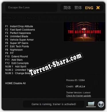 Escape the Lava: Трейнер +15 [v1.4]