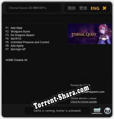 Трейнер для Eternal Quest 2D MMORPG [v1.0.1]