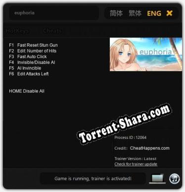 euphoria: ТРЕЙНЕР И ЧИТЫ (V1.0.53)