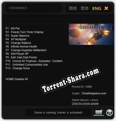 Трейнер для EVERSPACE [v1.0.2]