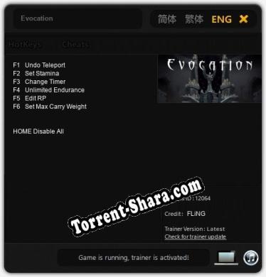 Evocation: Читы, Трейнер +6 [FLiNG]