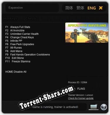 Трейнер для Expansion [v1.0.5]