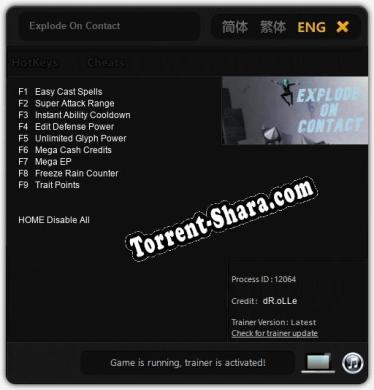 Explode On Contact: ТРЕЙНЕР И ЧИТЫ (V1.0.86)