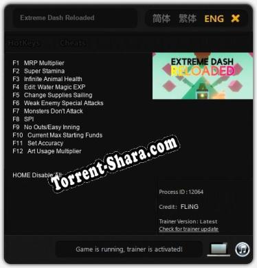 Extreme Dash Reloaded: Читы, Трейнер +12 [FLiNG]