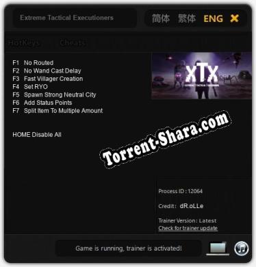 Extreme Tactical Executioners: Трейнер +7 [v1.8]