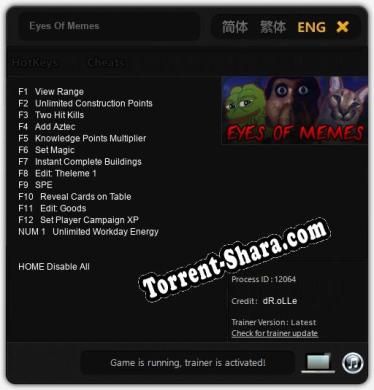 Eyes Of Memes: Трейнер +13 [v1.7]